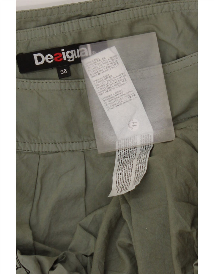 Desigual kvinders grafiske boblenederdel EU 36 Small W28 Khaki Bomuld