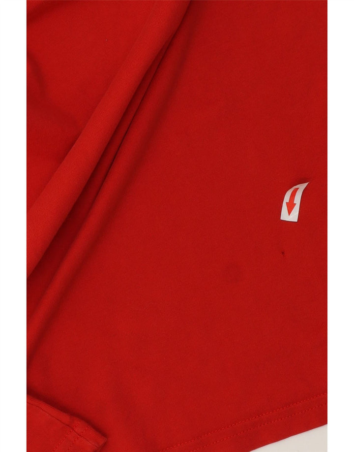 ADIDAS grafisk t-shirt til mænd, medium rød bomuld