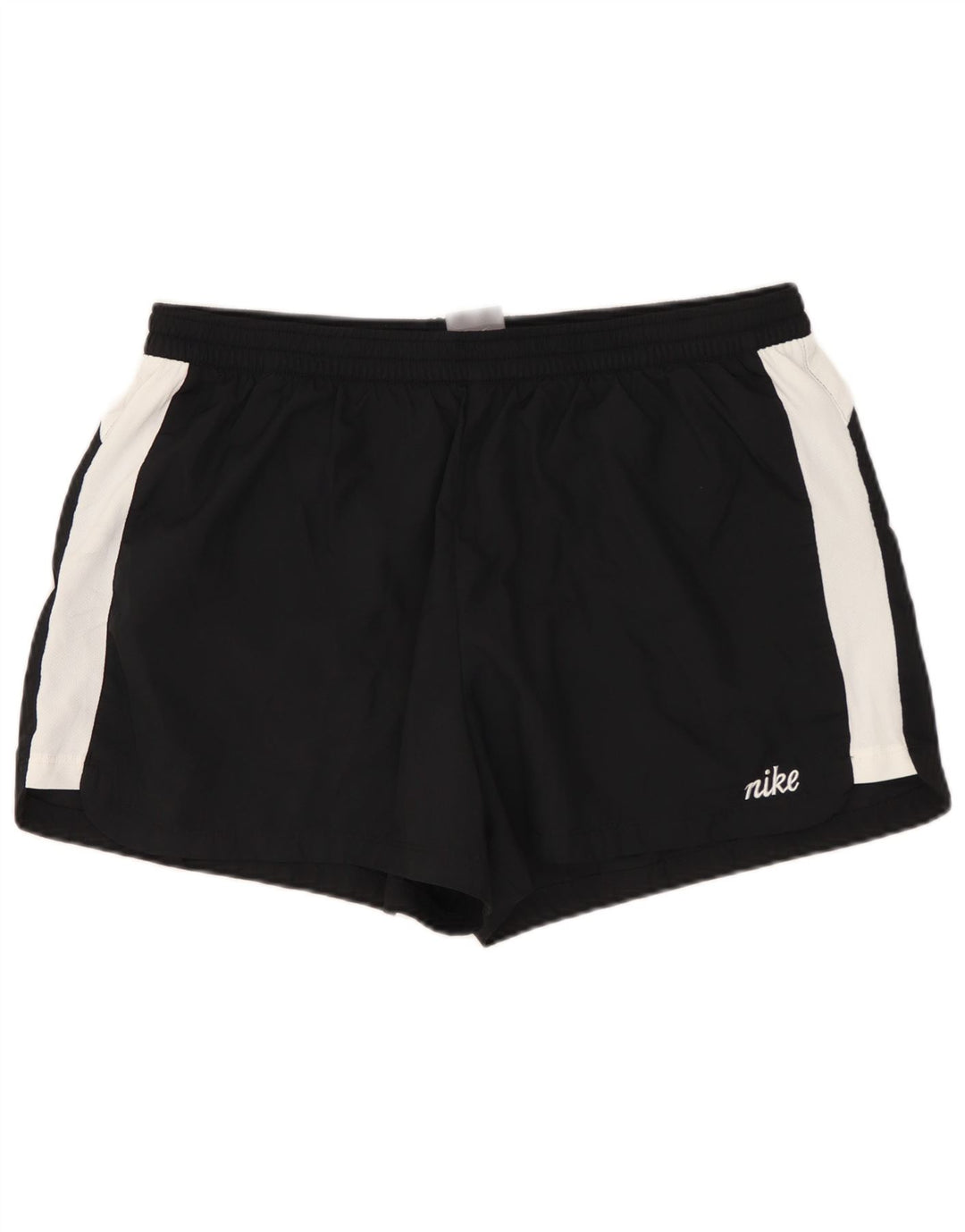NIKE sportsshorts til kvinder US 12/14 Large Black Colourblock Polyester