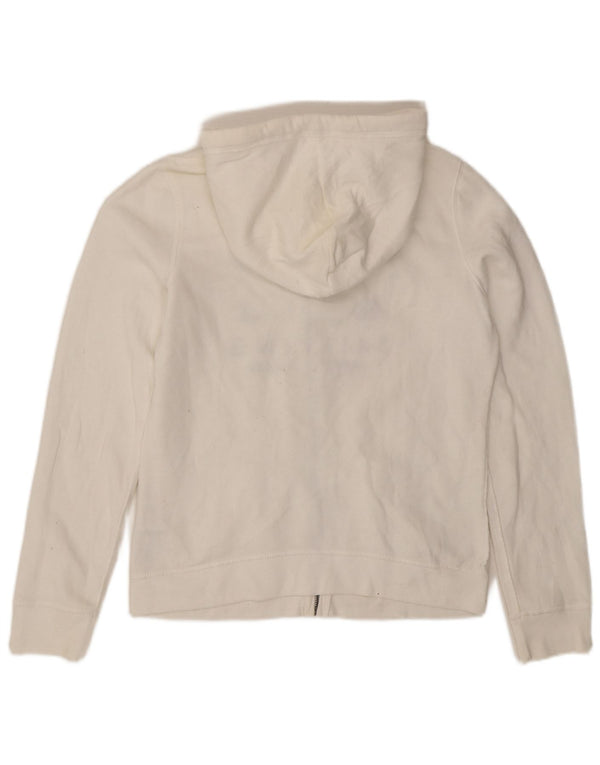 GILLY HICKS Dame Sydney Grafisk Hættetrøje Sweater med lynlås UK 16 Large White