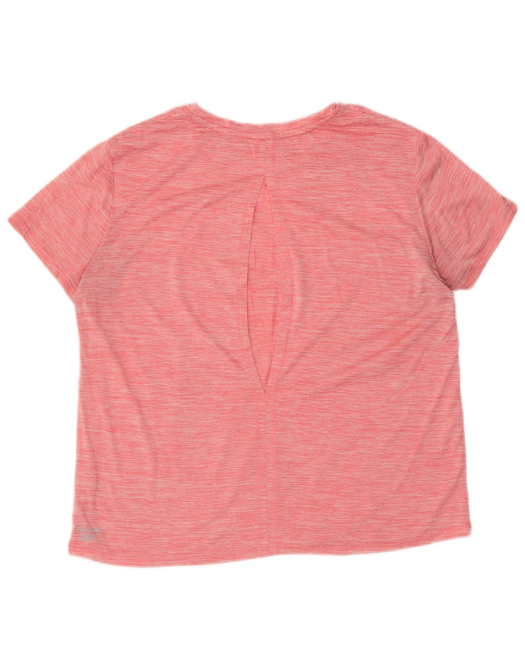 Reebok Grafisk T-shirt top til kvinder UK 12 Medium Pink Flecked Polyester