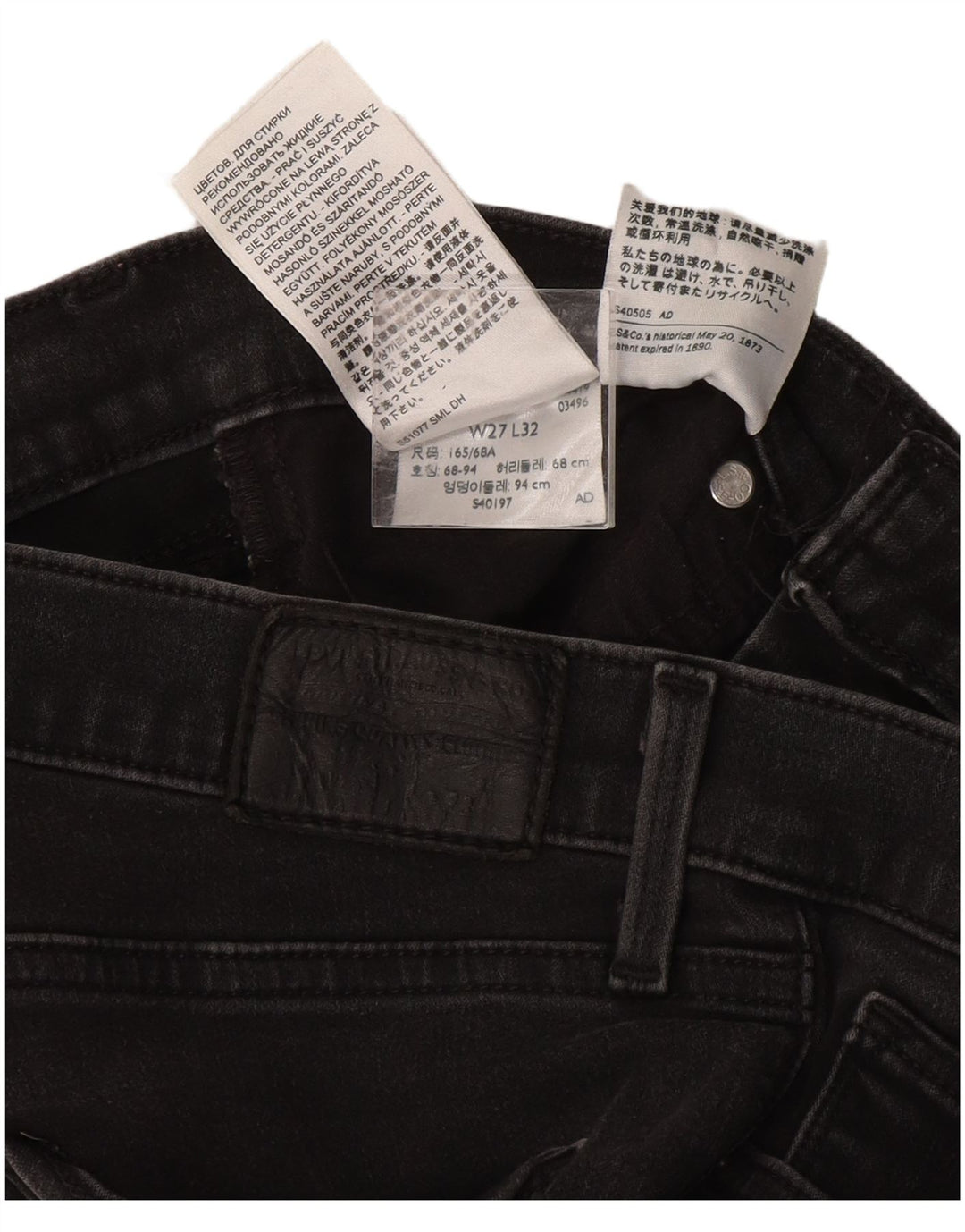 Levi's Womens 312 Shaping Slim Jeans W27 L32 Grå Bomuld