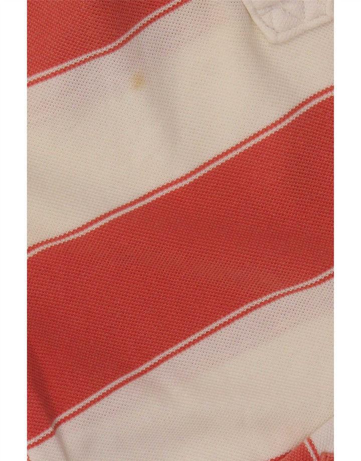 Fat Face Herre Polo Shirt Medium Pink Stribet Bomuld