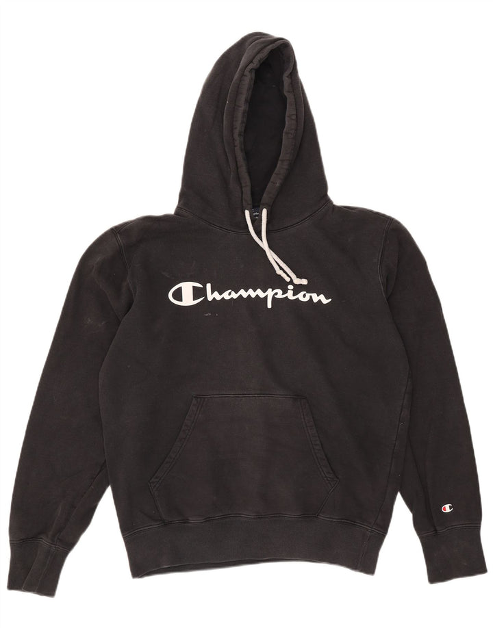 Champion Herre grafisk hættetrøje Jumper Medium Sort bomuld