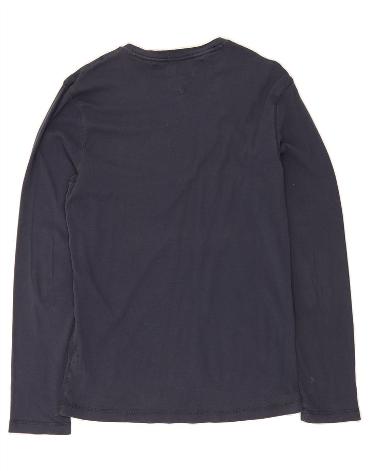 TOMMY HILFIGER Mens Top Long Sleeve Medium Navy Blue Cotton Vintage Tommy Hilfiger and Second-Hand Tommy Hilfiger from Messina Hembry 