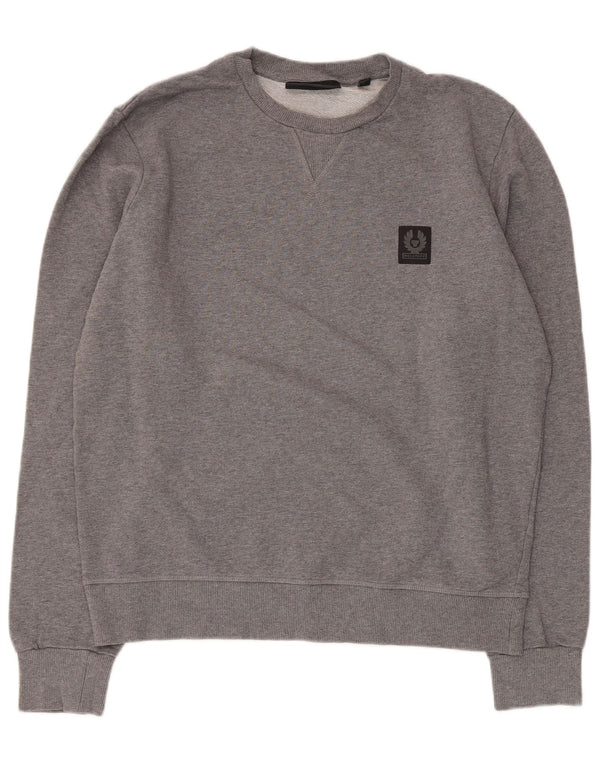 Belstaff Dame Sweatshirt Jumper UK 20 2XL Grå Bomuld
