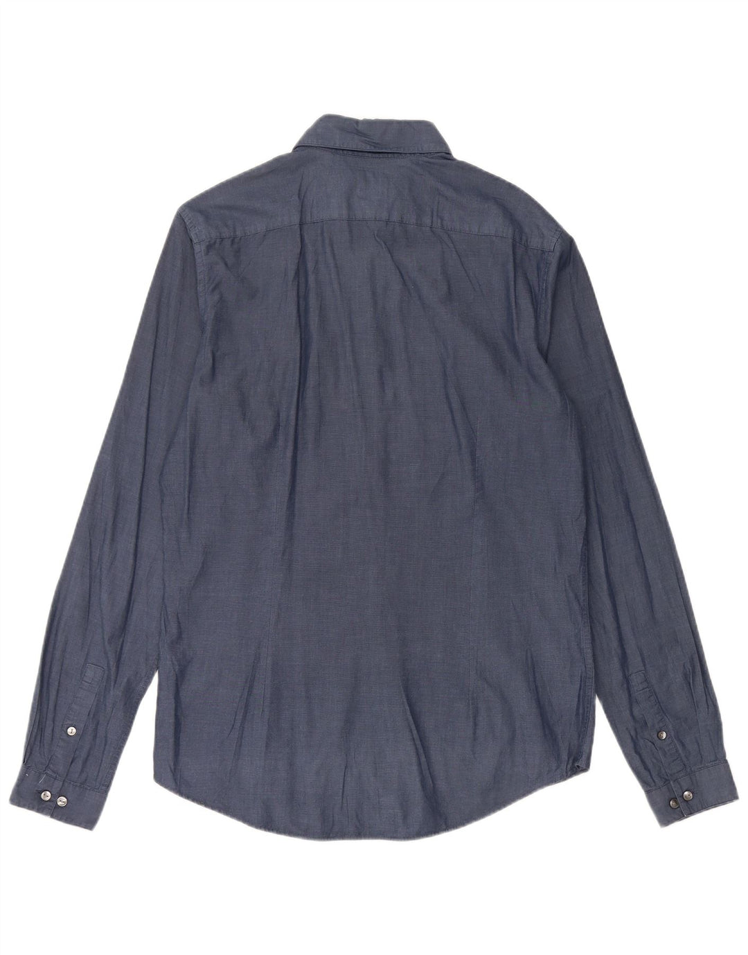 CALVIN KLEIN Herre Slim Fit Skjorte Størrelse 40 Medium Marineblå Bomuld