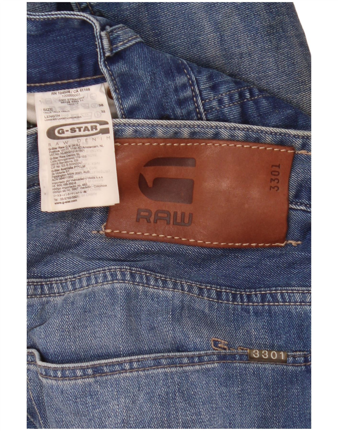 G-Star Herre Slim Jeans W38 L32 Blå Bomuld