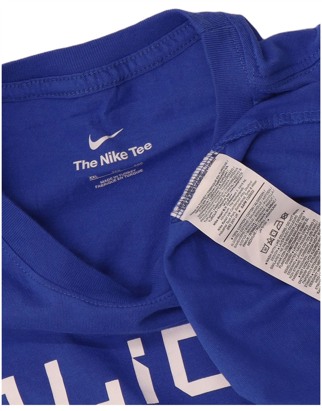Nike grafisk T-shirt top til mænd 2XL blå bomuld