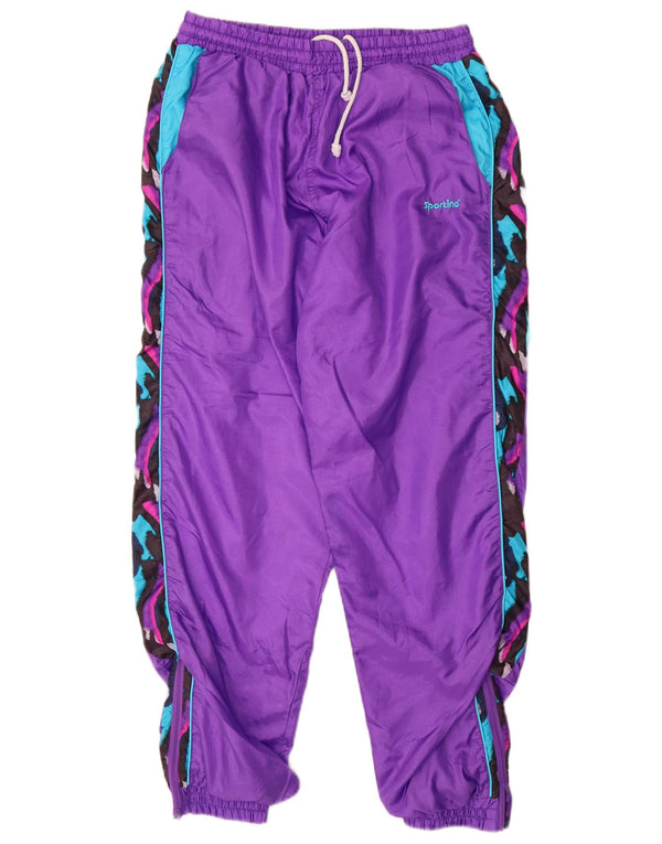 VINTAGE Træningsdragt til mænd Joggers Medium Lilla Colourblock Nylon