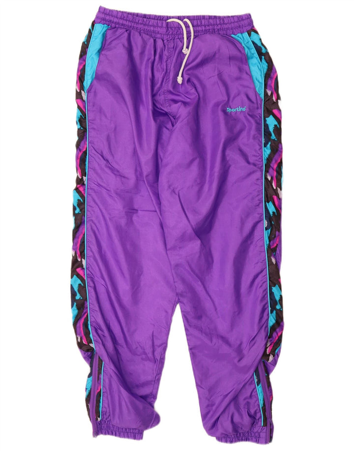 VINTAGE Træningsdragt til mænd Joggers Medium Lilla Colourblock Nylon