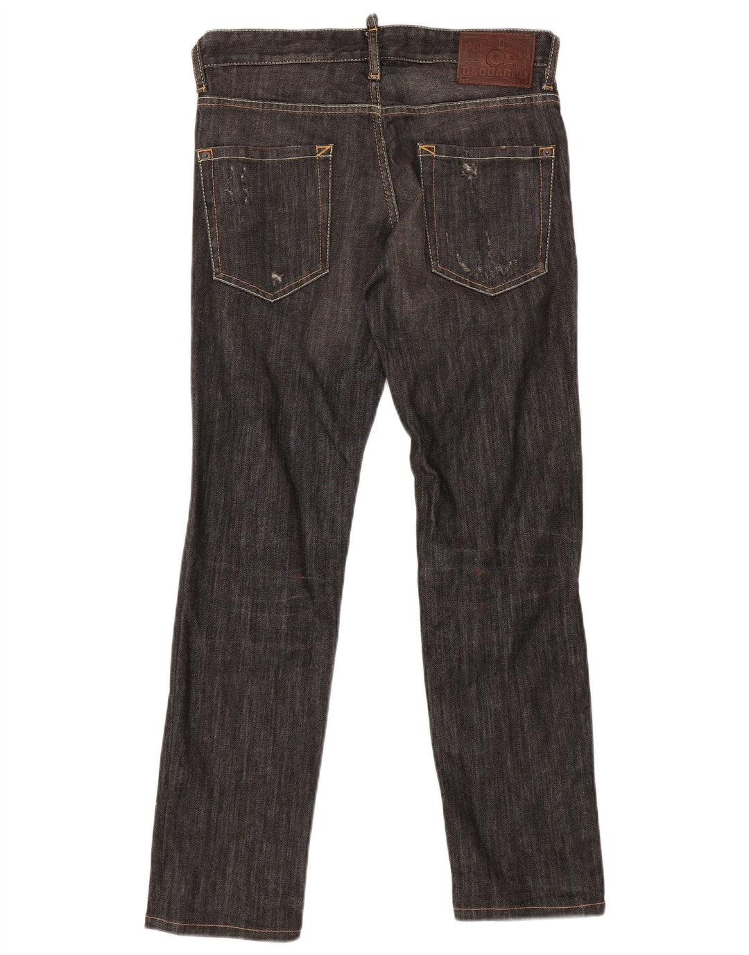 Dsquared2 Herre Distressed Straight Jeans IT 44 XS W32 L30 Grå Bomuld