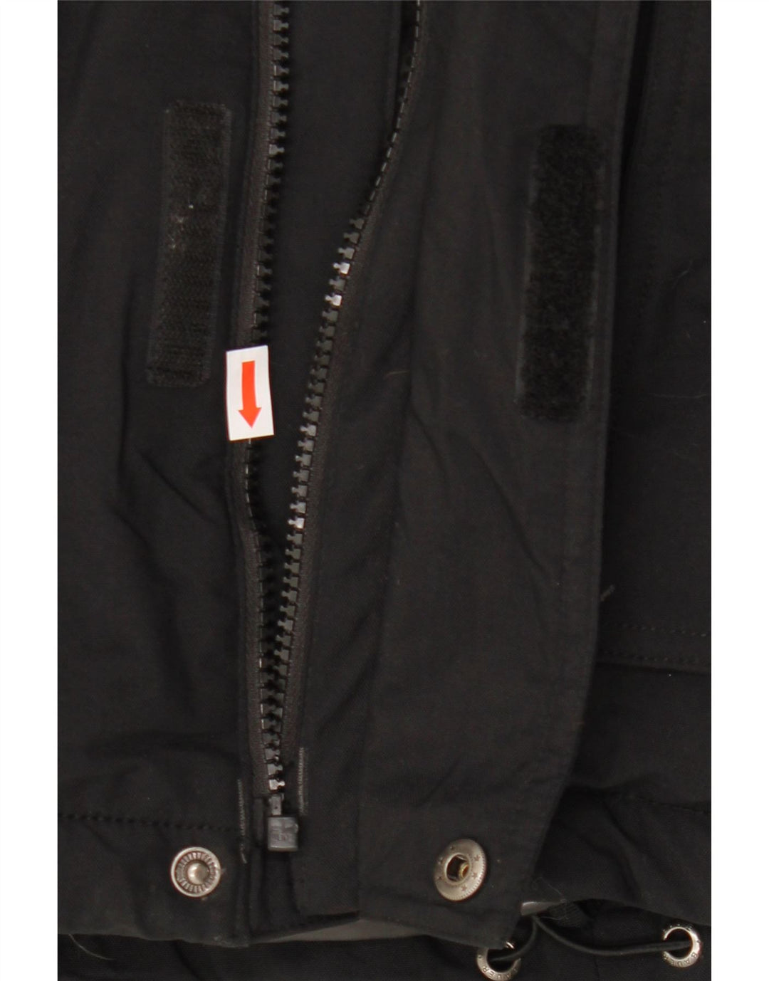 EDDIE BAUER Herre Hættevindjakke UK 38 Medium Sort Nylon