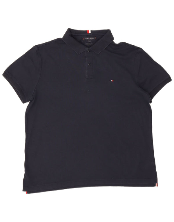Tommy Hilfiger Herre Regular Fit Polo Shirt XL Navy Blue Bomuld