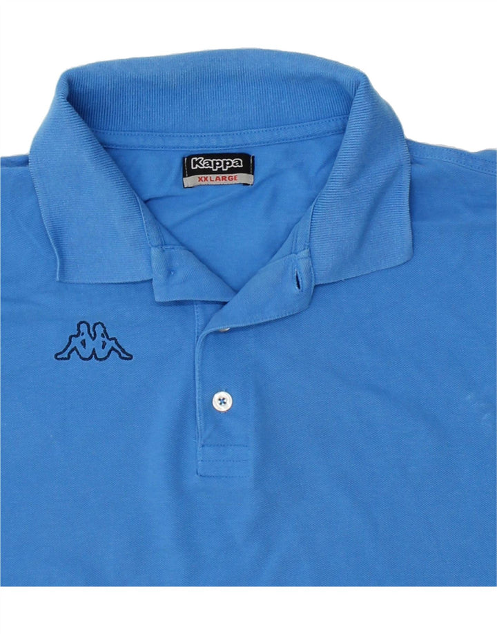 KAPPA Mens Polo Shirt 2XL Blue Cotton Vintage Kappa and Second-Hand Kappa from Messina Hembry 