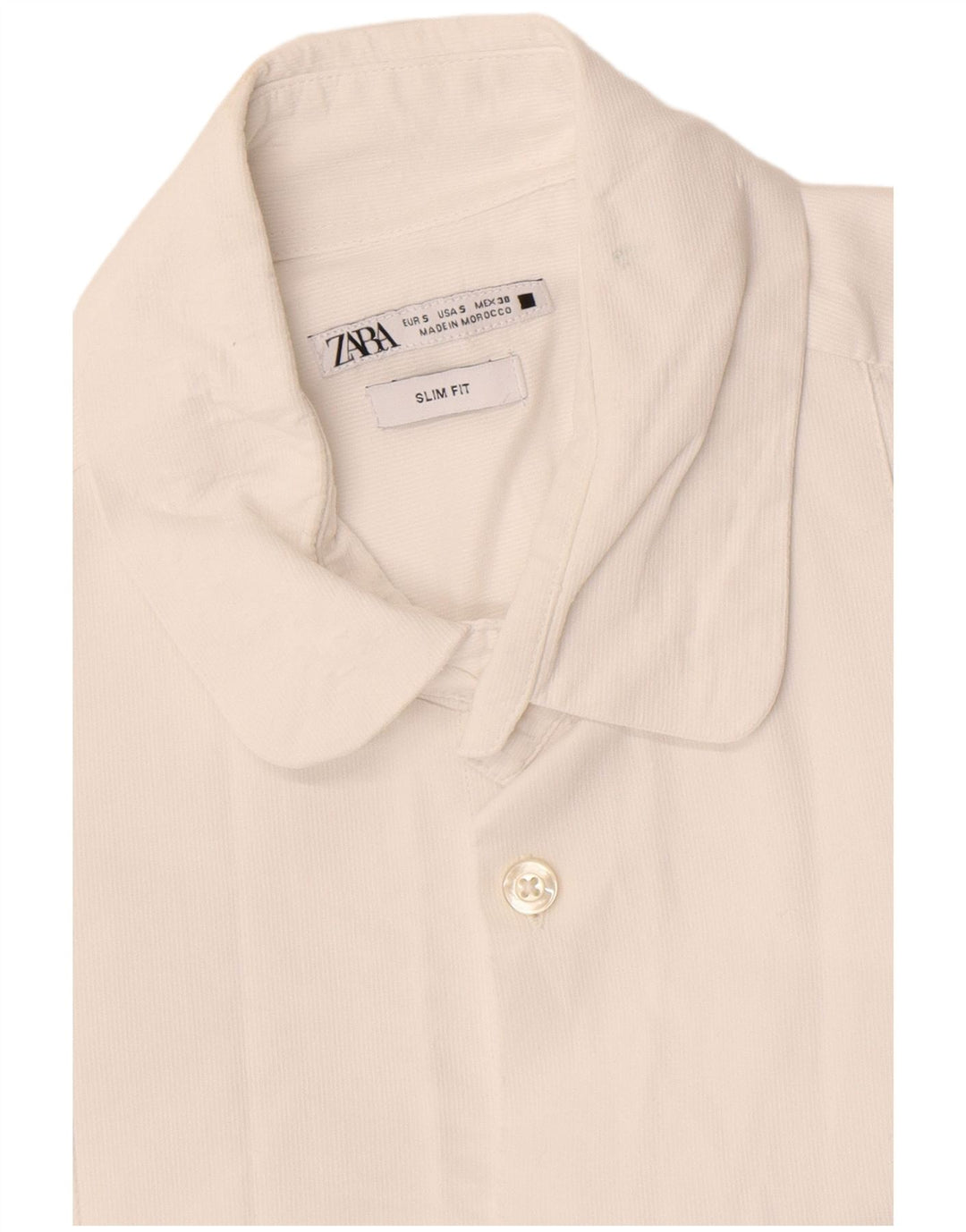 Zara Herre Slim Fit skjorte lille hvid