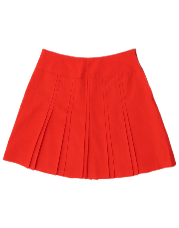 Vintage dame mini plisseret nederdel IT 40 Small W26 Rød