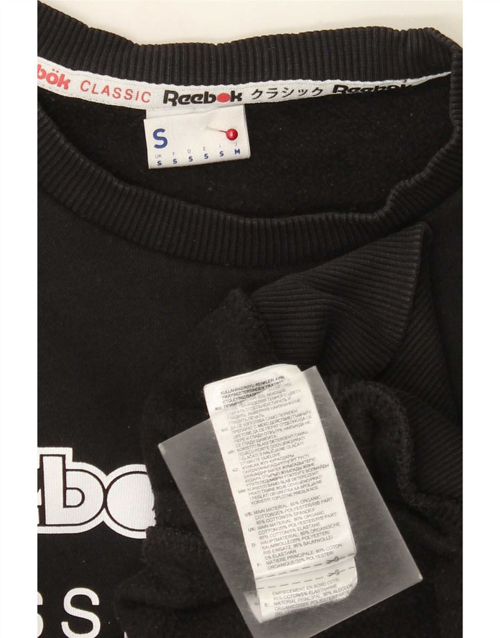 Reebok Herre Grafisk Sweatshirt Jumper Lille sort bomuld