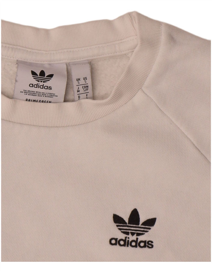 Adidas Sweatshirt til mænd, lille hvid bomuld