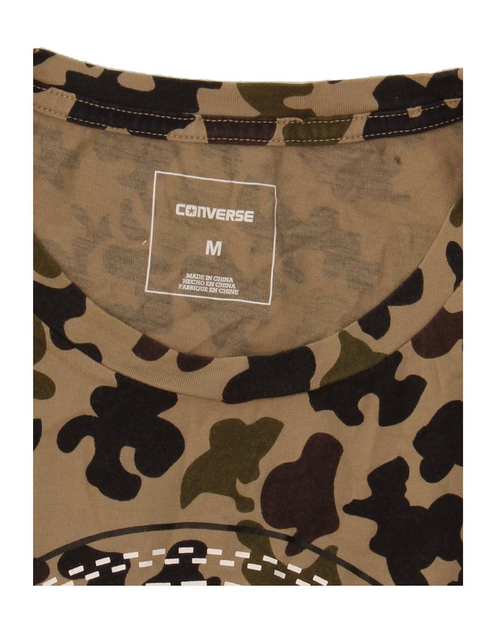 CONVERSE Mens Chuck Taylor Graphic T-Shirt Top Medium Beige Camouflage Vintage Converse and Second-Hand Converse from Messina Hembry 