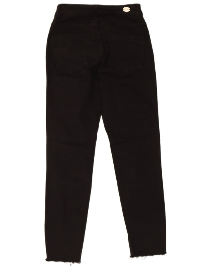 ZARA Womens Cropped Jeans EU 36 XS W26 L25 Black