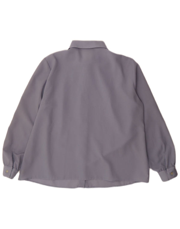 Primavera Firenze skjortebluse til kvinder IT 51 XL Blå Geometrisk Polarskin