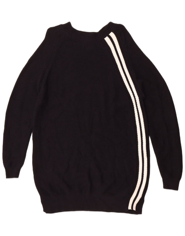 MINT VELVET Dame Longline Boat Neck Jumper Sweater UK 16 Large Navy Blue