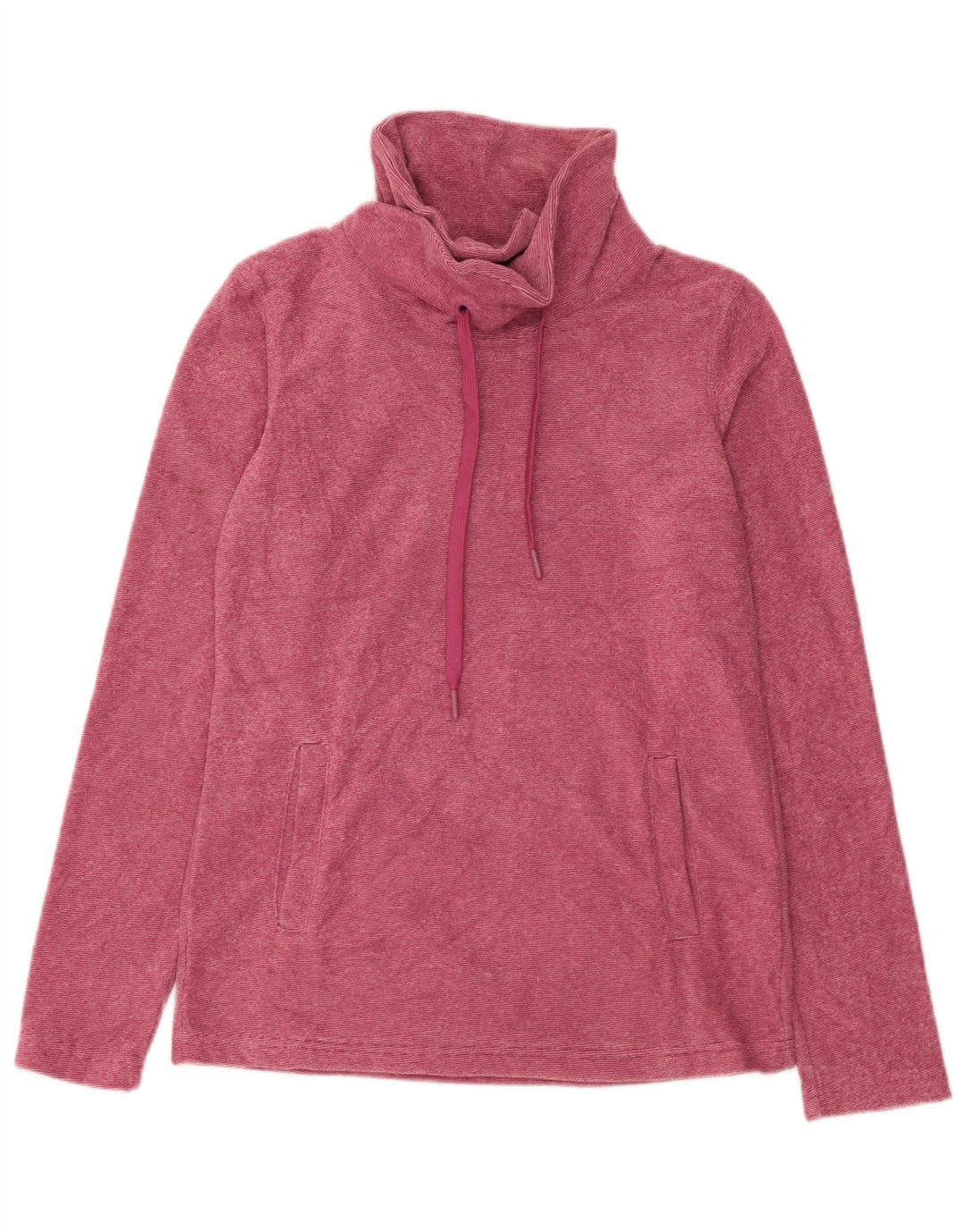 Mountain Warehouse Dame Fleece Jumper UK 8 Small Pink Pinstripe Polyester