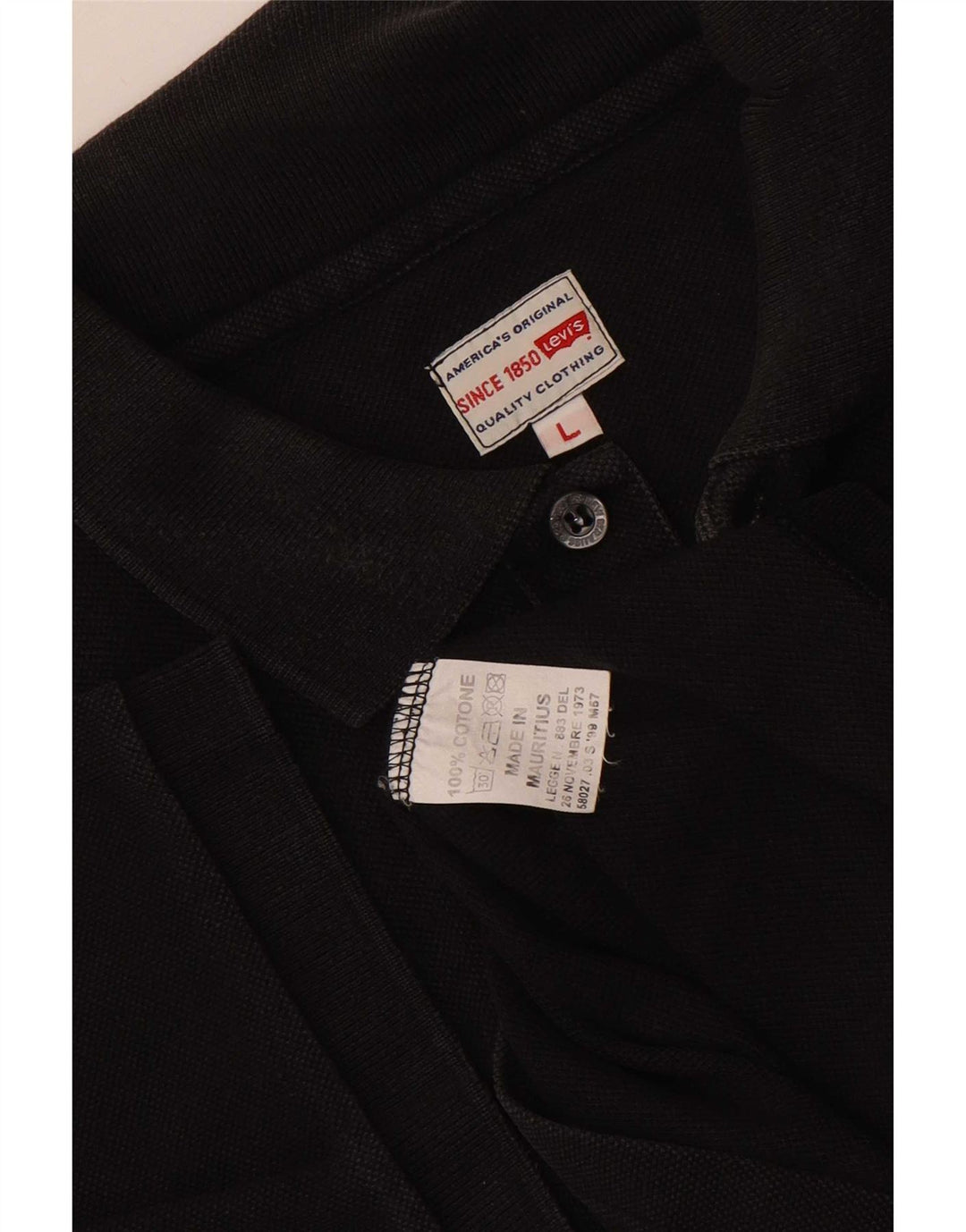 Levi's herre poloshirt Stor sort bomuld