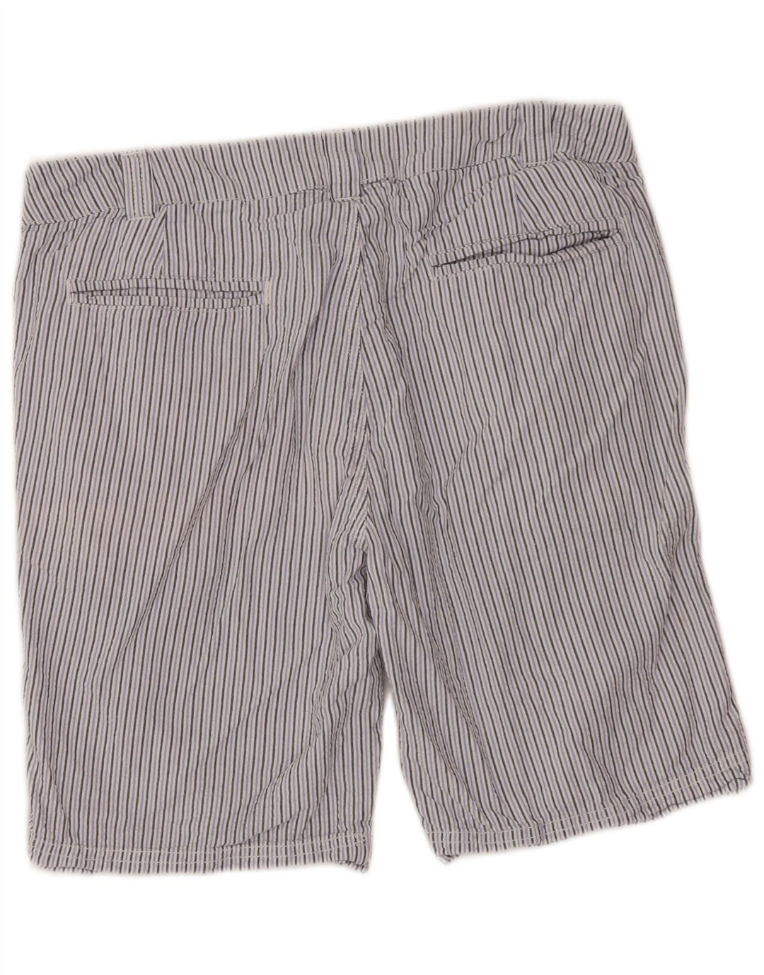 CHAMPION Chino Shorts til kvinder Small W27 Lilla nålestribe