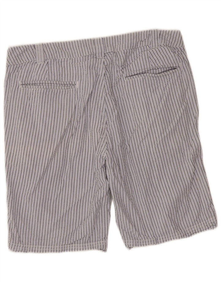 CHAMPION Chino Shorts til kvinder Small W27 Lilla nålestribe