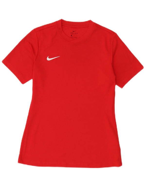 Nike Herre Dri Fit T-Shirt Top Medium Rød Polyester