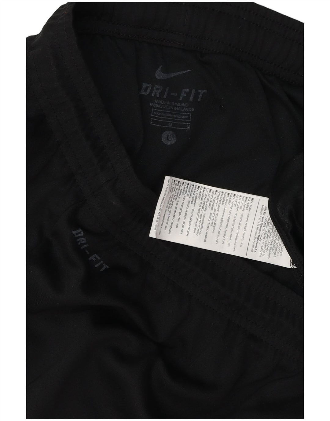 Nike Herre Dri Fit sportsshorts, store sorte polyester