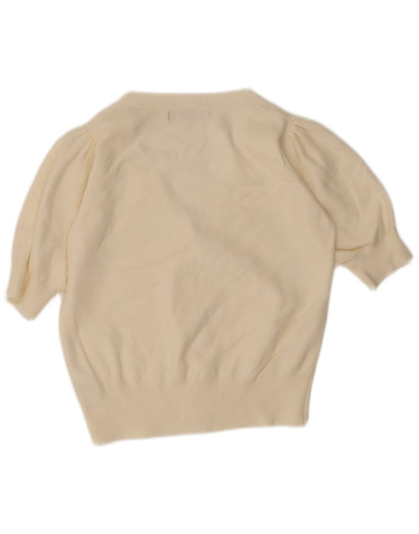 Marks & Spencer Kortærmet Bolero Jumper UK 10 Small Off White