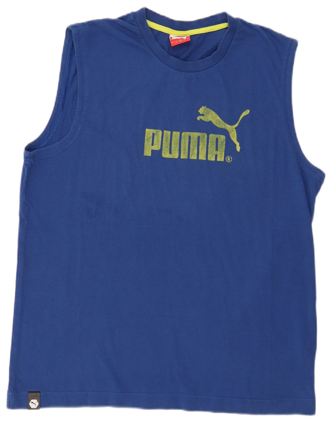 Puma Herre Grafisk Vest Top Stor Blå Bomuld