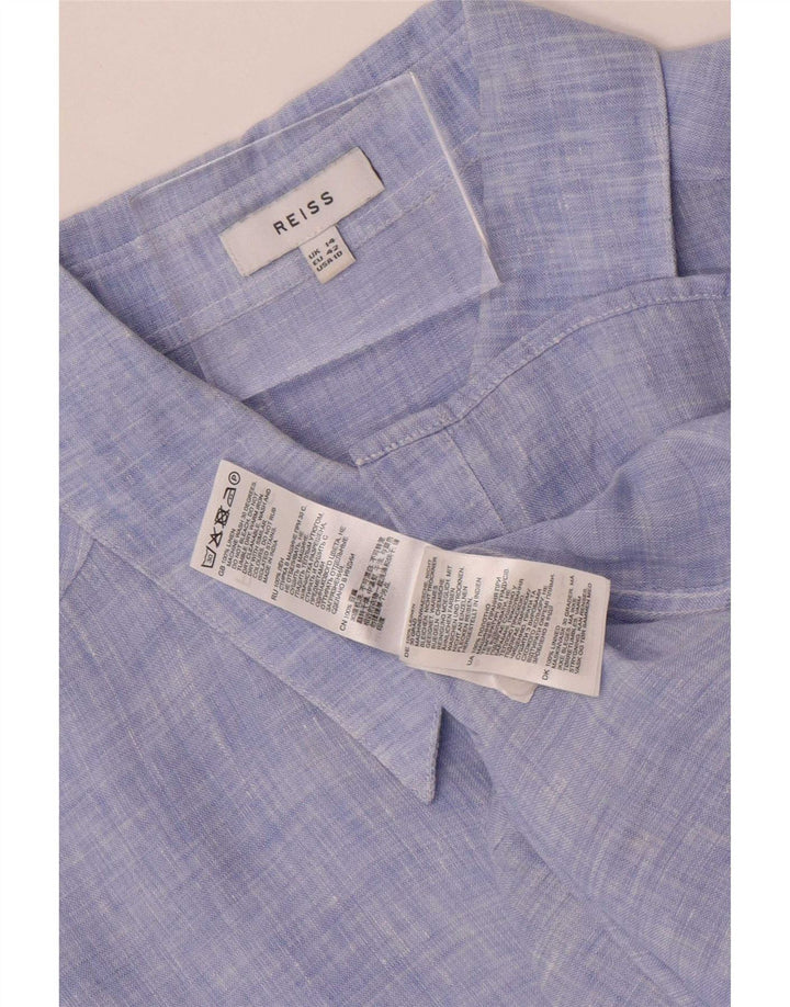 Reiss Dameskjorte UK 14 Large Blue Linen