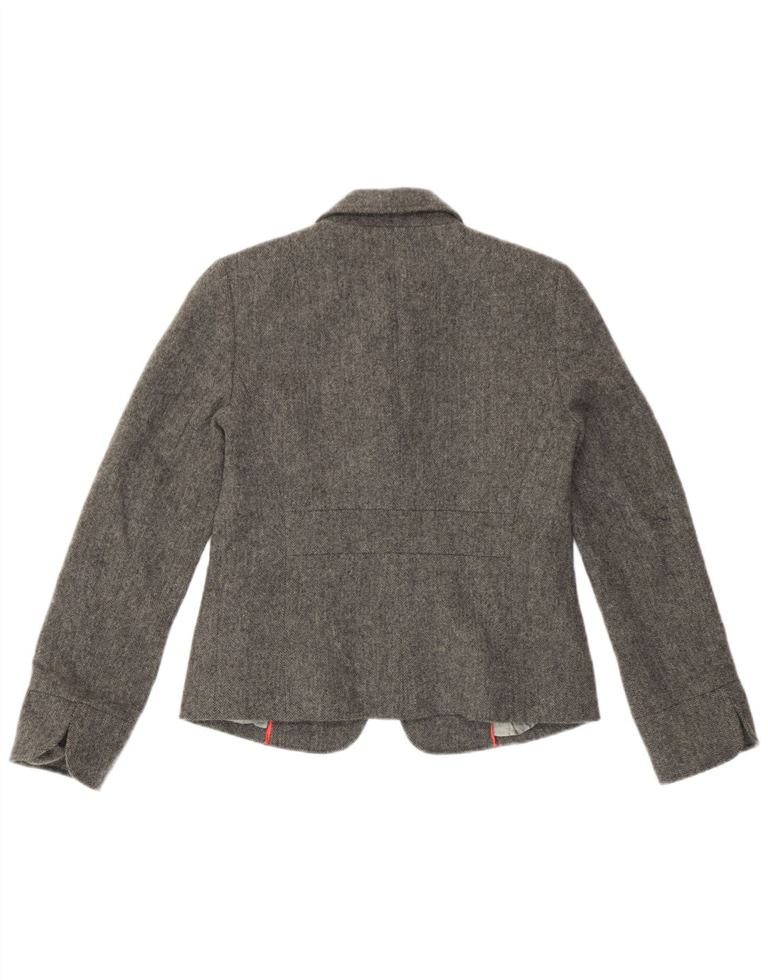 J. Crew Dame 1-knap blazerjakke US 4 lille grå sildebensuld