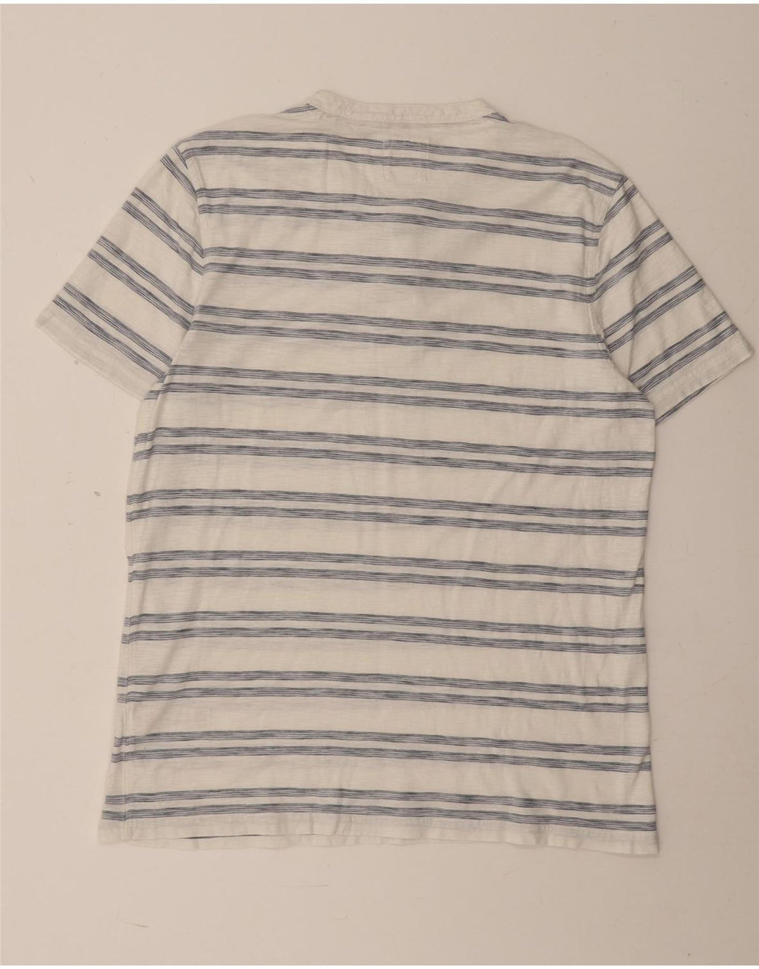 Fat Face Herre T-Shirt Top Stor hvid stribet bomuld