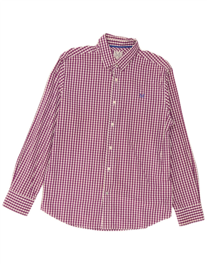 Crew Clothing Herreskjorte Stor lilla Gingham Bomuld