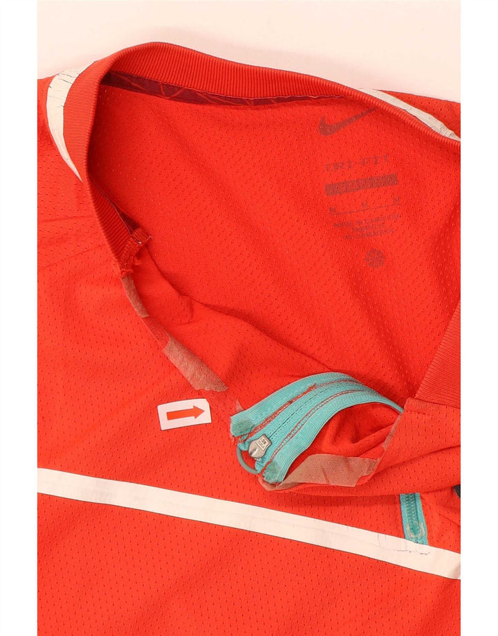 Nike kortærmet grafisk T-shirt top til mænd, medium rød polyester