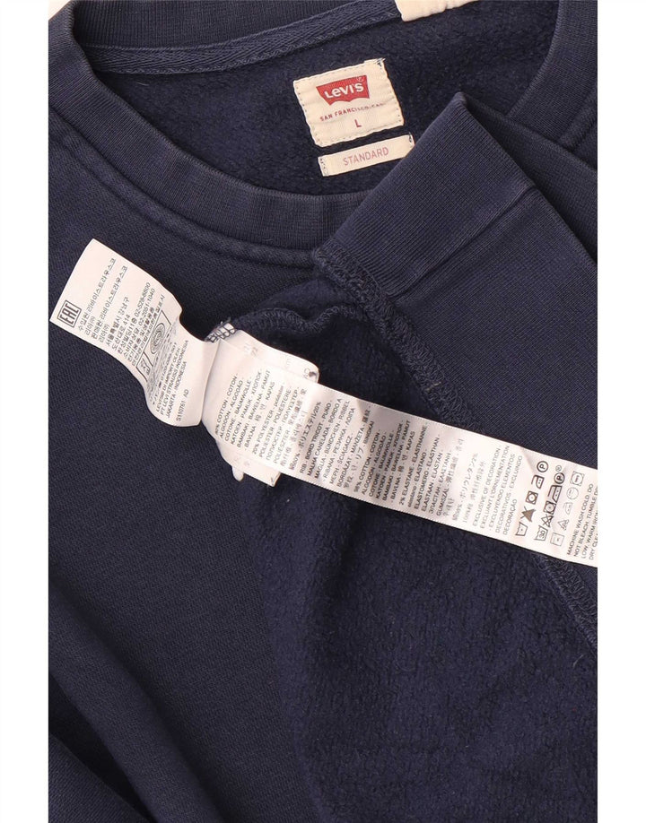 Levi's Herre Standard Sweatshirt Jumper Stor Marineblå Bomuld