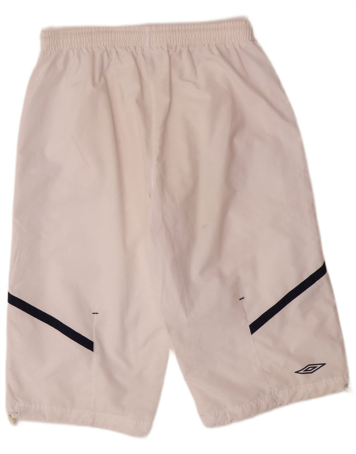 UMBRO Bermuda sportsshorts til mænd UK 38/40 Medium White Polyester