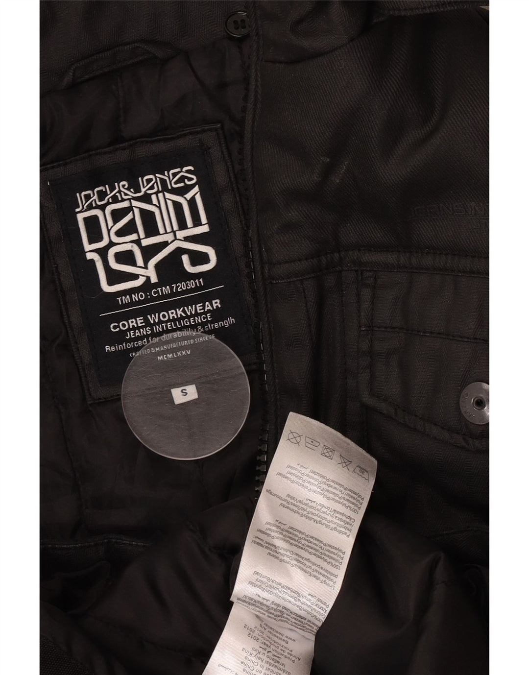 Jack & Jones Herre Utility Jacket UK 36 Small Black Cotton