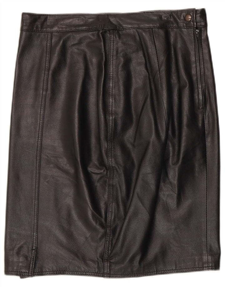 Vintage lædernederdel til kvinder W30 Medium Black