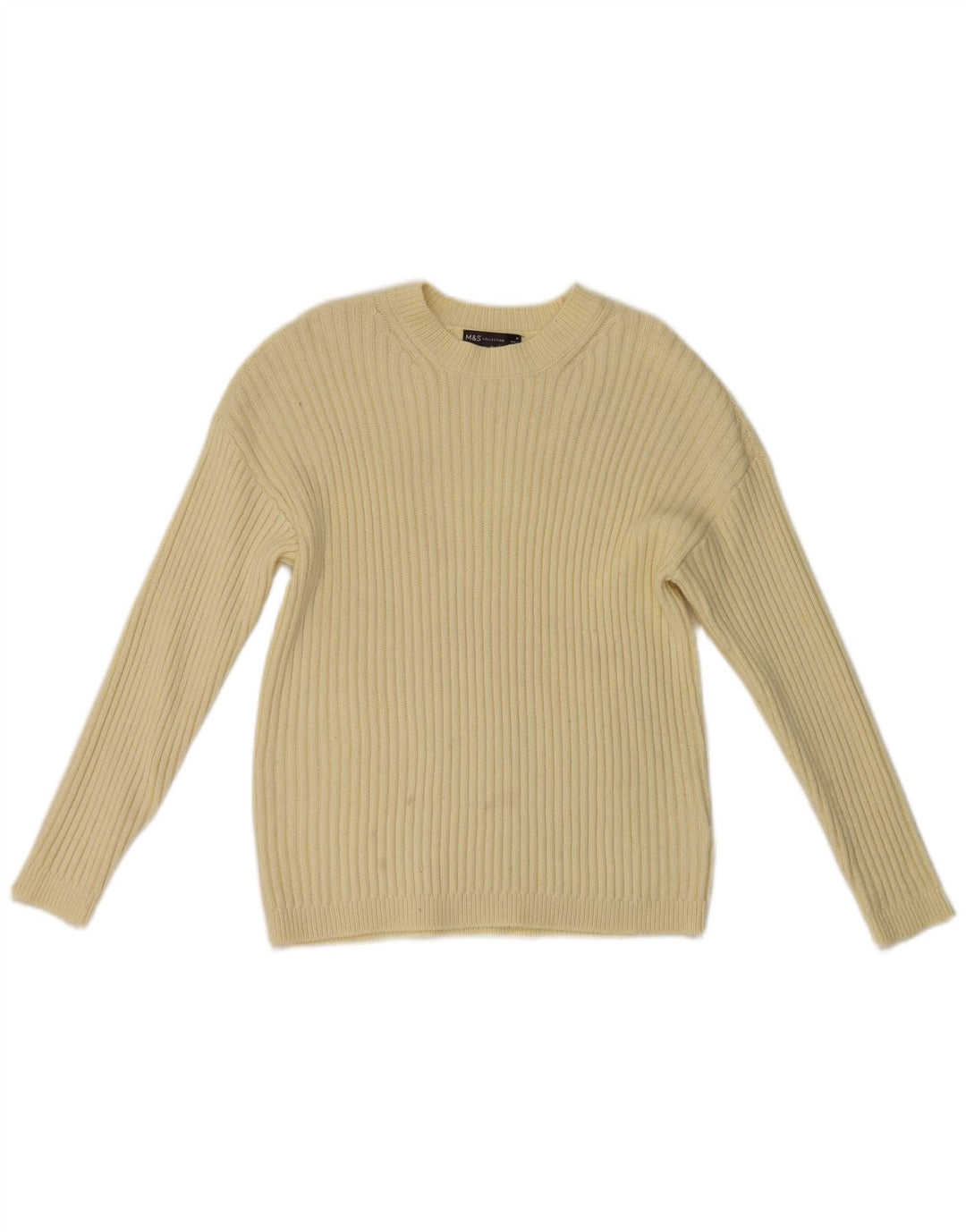 Marks & Spencer Dame sweater med rund hals DK 14 Medium Gul