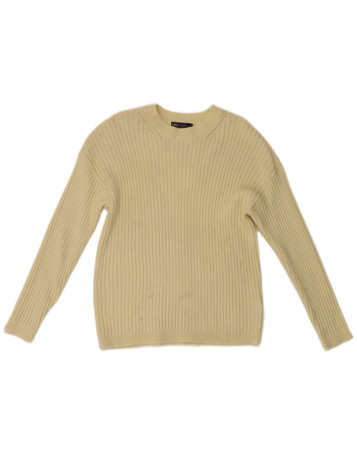 Marks & Spencer Dame sweater med rund hals DK 14 Medium Gul