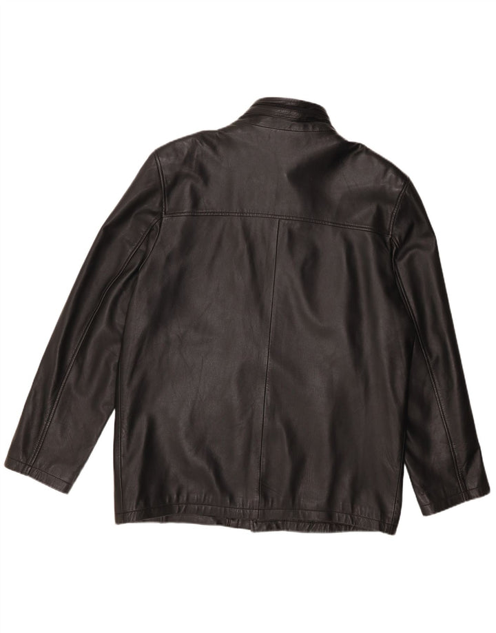 Vintage Herre Læderjakke UK 38 Medium Sort Læder