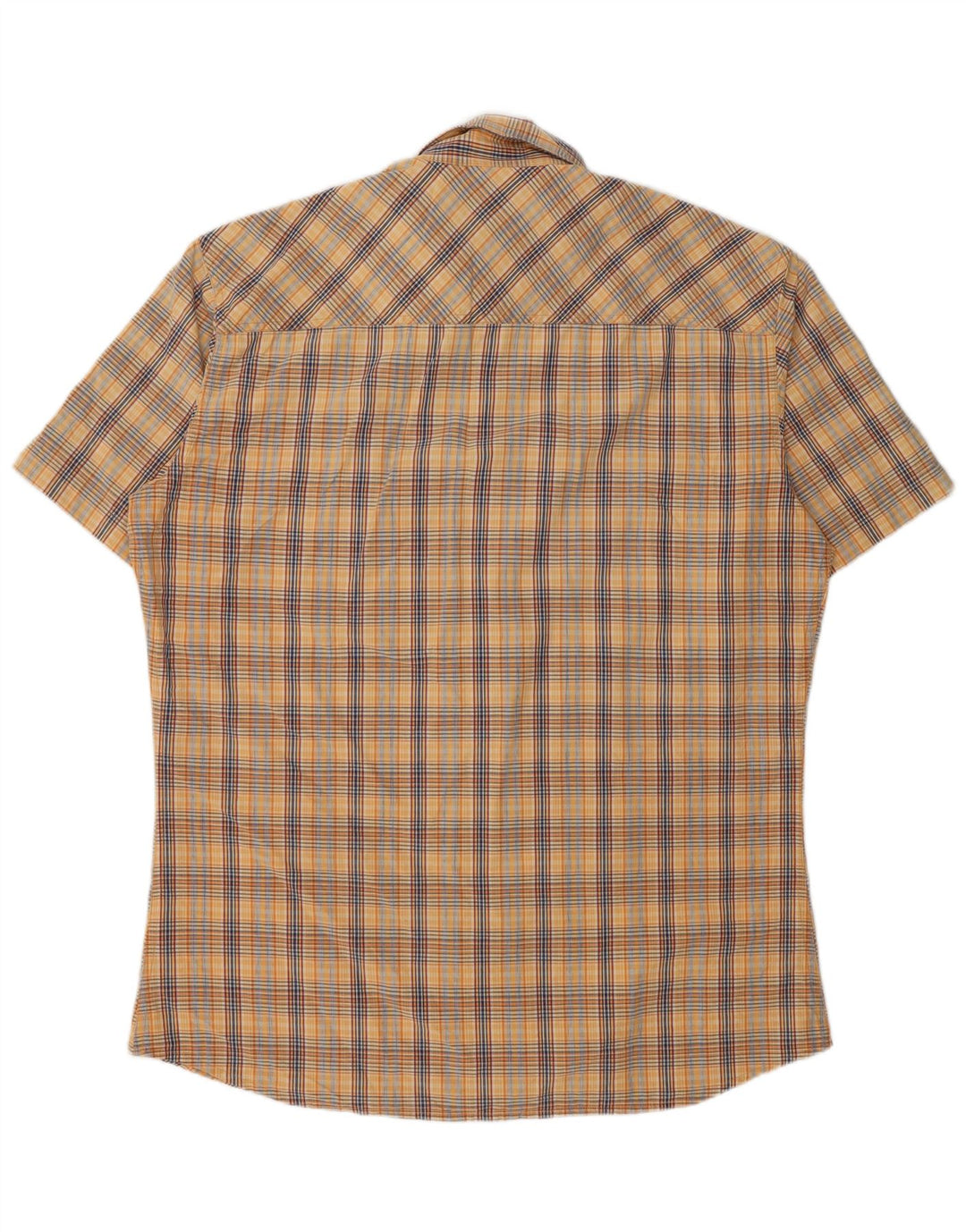 Marlboro Classics Kortærmet Herreskjorte 2XL Beige Ternet