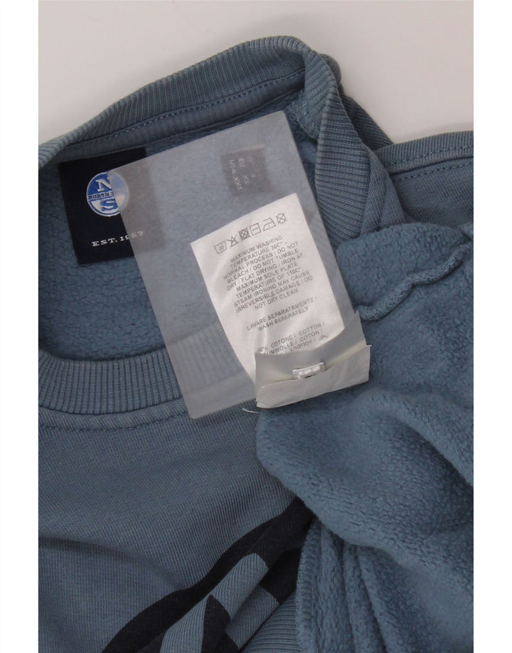 North Sails Herre Grafisk Sweatshirt Jumper XS Blå Bomuld