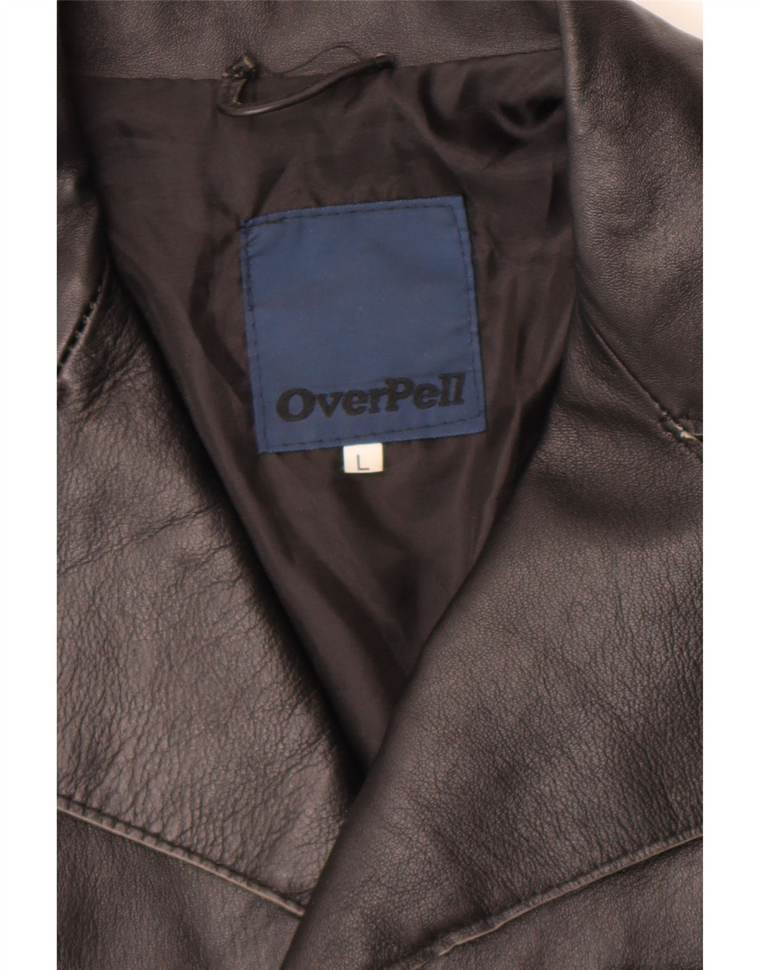 Vintage dame 3-knaps læder blazerjakke UK 16 Large Black